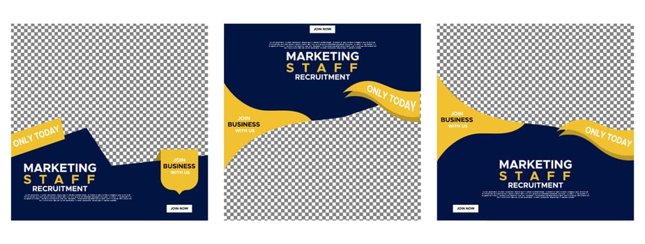 digital business marketing banner for social media post marketer recruitment vector