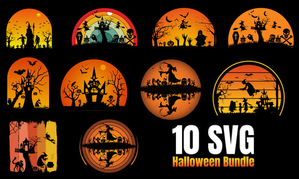 Halloween t shirt Bundle, Halloween vector