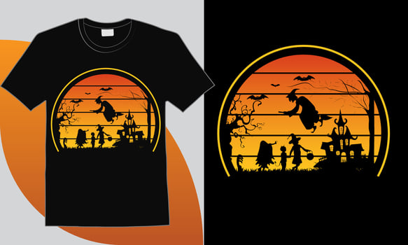 Halloween Silhouettes, Halloween t shirt vector
