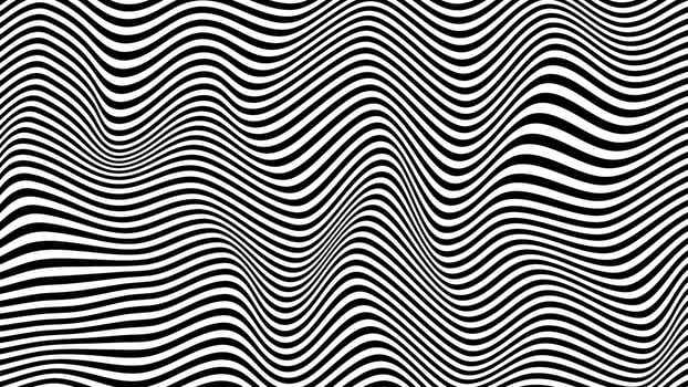 Black curve pattern isolated on white background. vector
