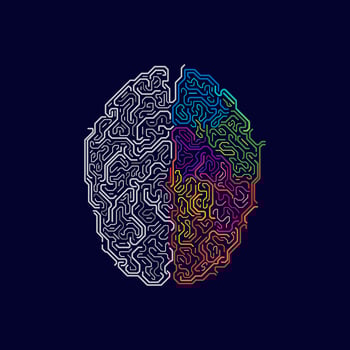 AI brain functions vector