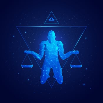libra zodiac sign vector