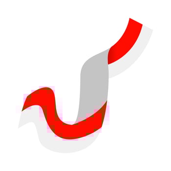 Indonesia flag, indonesia flag ribbon vector, Indonesian red and white flags vector