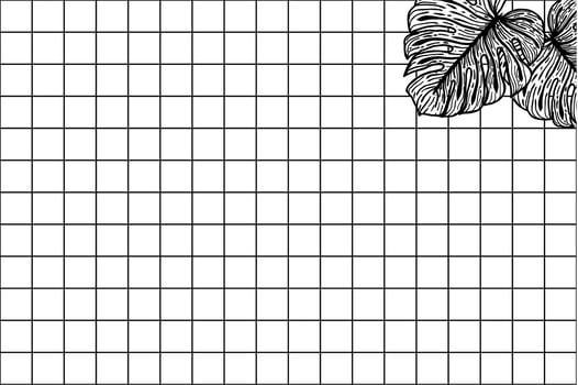 Hand drawn background with montera   leaf and square outline illustration   Free Vector