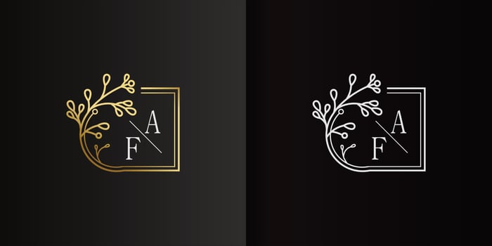 minimalist hand drawn floral design vector