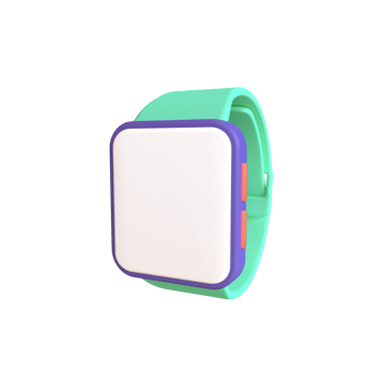 minimalist modern purple Smart Watch 3d rendering illustration png