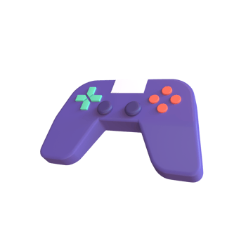 simple minimalist joystick gamepad, game console 3d render illustration png