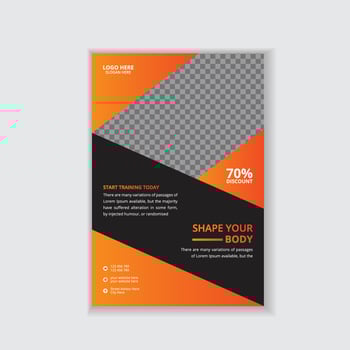 Gym fitness flyer and poster design template vector
