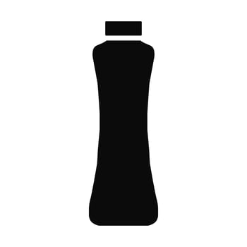 Vector plastic bottle icon silhouette black color
