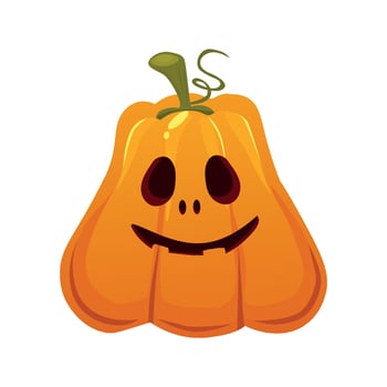 Realistic pumpkin for the holiday halloween on a white background - Vector