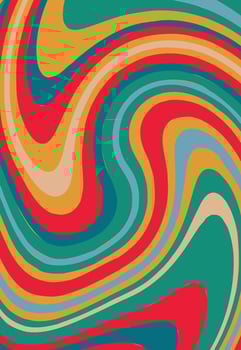 Retro groovy psychedelic marble background vector