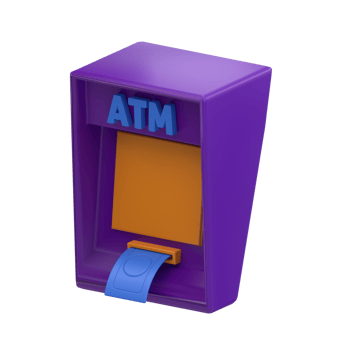 3d rendering Money Machine icon png