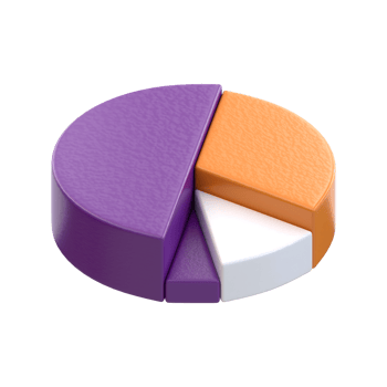3D RENDERING Donut chart ICON FOR BUSINESS MARKETING png