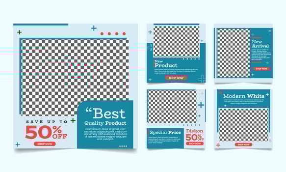furniture social media sale with photo vector