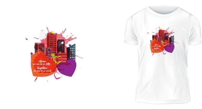 t shirt design concept, Alone, we can do so Little Together, we can do so much vector