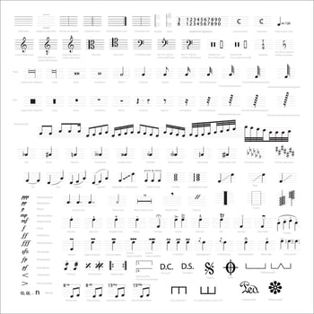 Symbols of Musical Notation vector