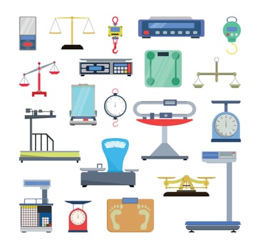 Set of Weighing-Machines vector