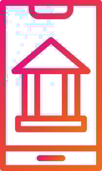 Mobile Banking Vector Icon Design Illustration