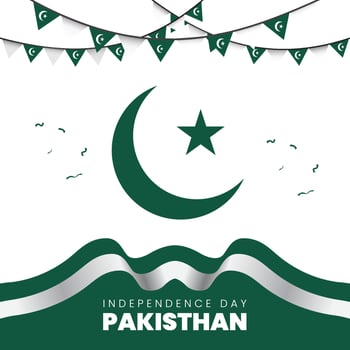 pakistan independence day illustration vector
