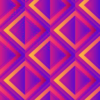 Plaid seamless pattern with rhombus. Vector fabric print template. Gingham ornament. Geometric carpet background. Checkered neon backdrop.