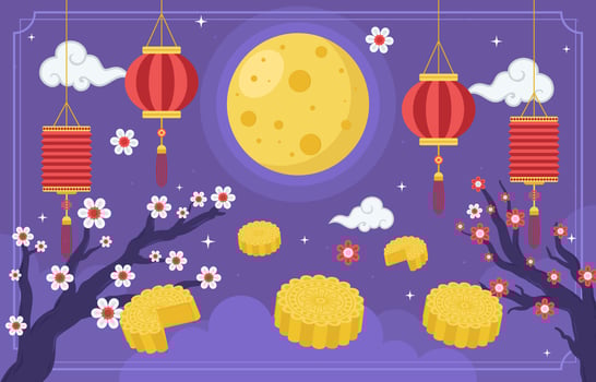 Mid Autumn Festival Background vector