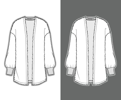 Lounge robe sketch fashion illustration vector