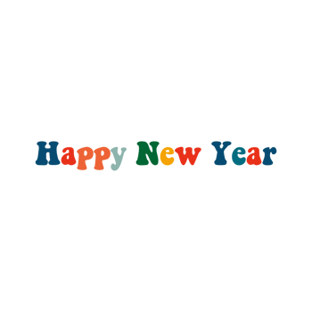 Happy New Year. Inscription in groove style png