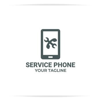 service phone logo design vector, fix, repair, for app, mobile vector