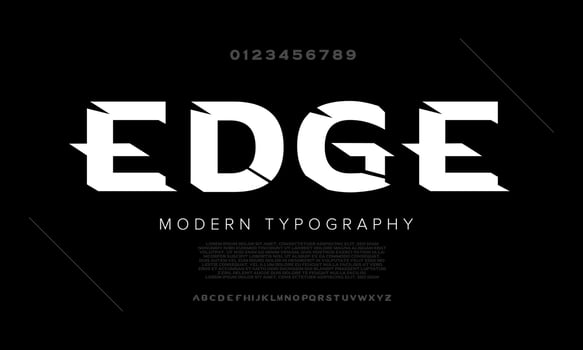Simple minimal modern alphabet fonts. Typography minimalist urban digital fashion future logo font vector