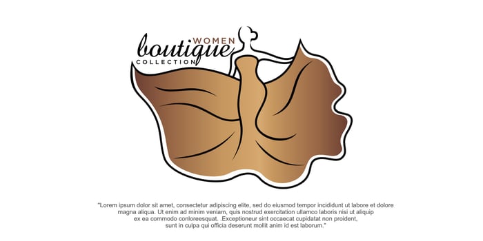woman fashion logo, vector