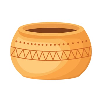 golden bowl utensil vector