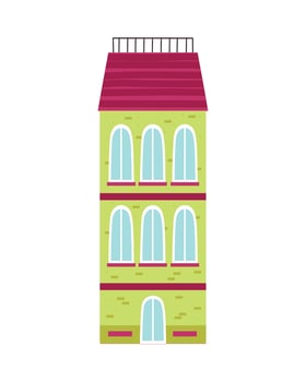 building green facade vector