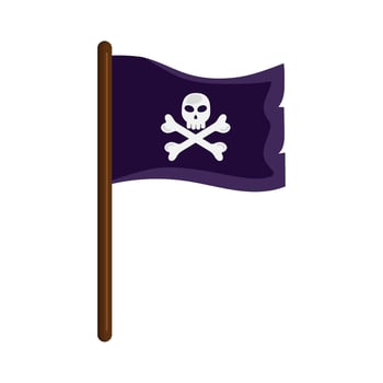 pirate flag with skull vector