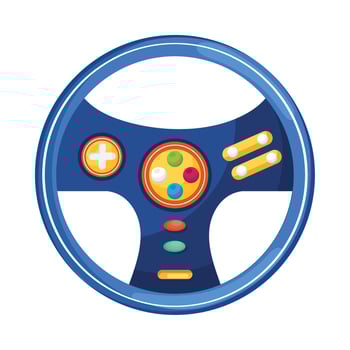 wheel car video game vector