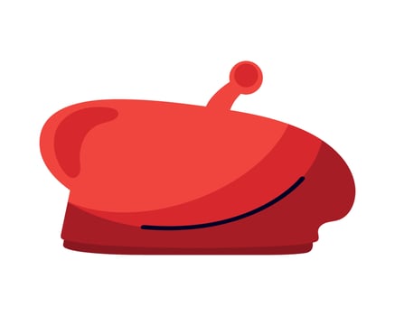 red beret accessory vector