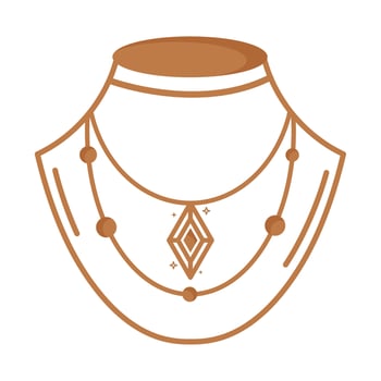 necklace with rhombus vector