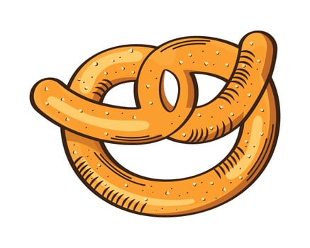 pretzel bakery food vector