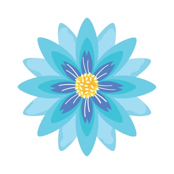 blue flower garden decoration vector