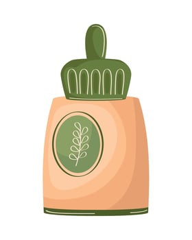 nature cosmetic product bottle vector
