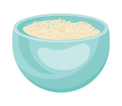 bowl with quinoa food vector