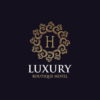 Luxury logo design letter h vector