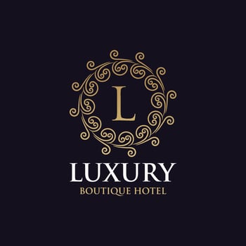 Luxury logo design letter L vector