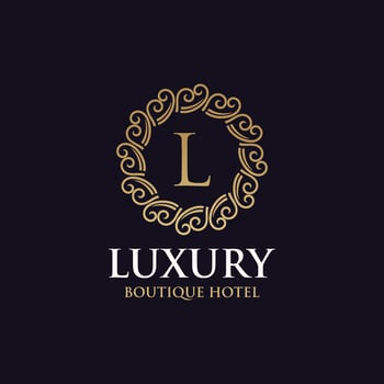 Luxury logo design letter L vector