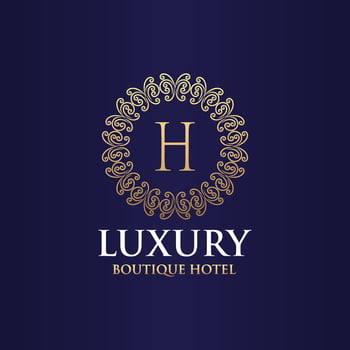 Luxury logo design letter h vector