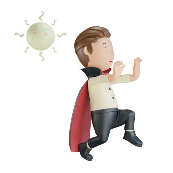 3d halloween character vampire run because of the sun png
