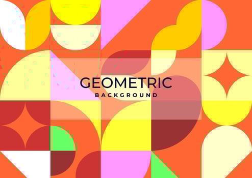 Abstract retro background template. Mid-century illustration banner. Vector eps 10