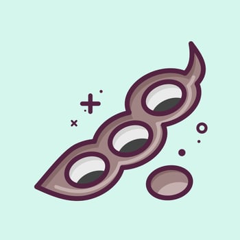 Icon Soya Beans. suitable for Nuts symbol. MBE style. simple design editable. design template vector. simple illustration vector