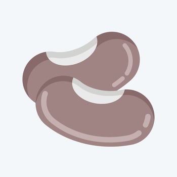 Icon Kidney Beans. suitable for Nuts symbol. flat style. simple design editable. design template vector. simple illustration vector