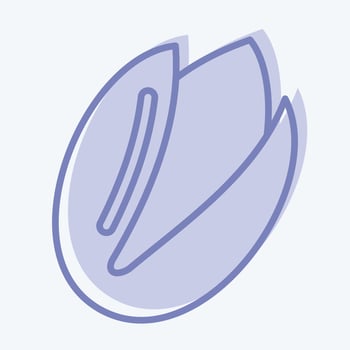 Icon Pistachio. suitable for Nuts symbol. two tone style. simple design editable. design template vector. simple illustration vector