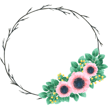 flower wreath watercolor png